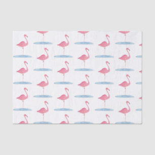Waterverf Roze Flamingo Tissuepapier