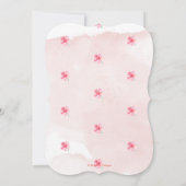 Waterverf Roze Flamingo's Baby shower Kaart (Achterkant)