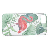 Waterverf Roze flamingos en bladeren. Case-Mate iPhone Case (Achterkant (Horizontaal))