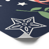 Waterverf roze flamingos, exotische vogels, tropis poster (Hoek)