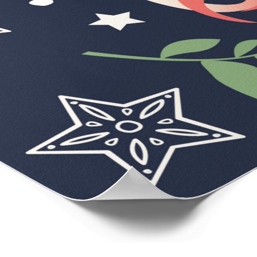 Waterverf roze flamingos, exotische vogels, tropis poster (Hoek)