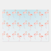 Waterverf roze flamingos   inpakpapier vel (Voorkant)