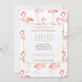 Waterverf roze flamingos kaart (Voorkant)