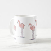Waterverf roze flamingos koffiemok (Voorkant links)