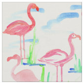 Waterverf roze flamingos stof (Close Up)