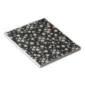 Waterverf Roze flesje met botanische zwarte patroo Notitieblok (Schuin)