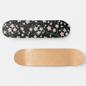 Waterverf Roze flesje met botanische zwarte patroo Persoonlijk Skateboard (Horizontaal)