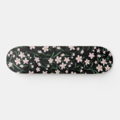 Waterverf Roze flesje met botanische zwarte patroo Persoonlijk Skateboard (Horizontaal)