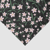 Waterverf Roze flesje met botanische zwarte patroo Tissuepapier (Detail)