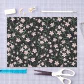 Waterverf Roze flesje met botanische zwarte patroo Tissuepapier (Craft)