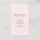 Waterverf roze floraal visitekaartje (Achterkant)