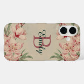  Waterverf Roze Floral Aangepast Case-Mate iPhone Case (Achterkant (horizontaal))