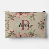  Waterverf Roze Floral Aangepast Etui (Voorkant)