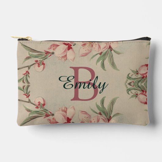 Waterverf Roze Floral Aangepast Etui (Voorkant)
