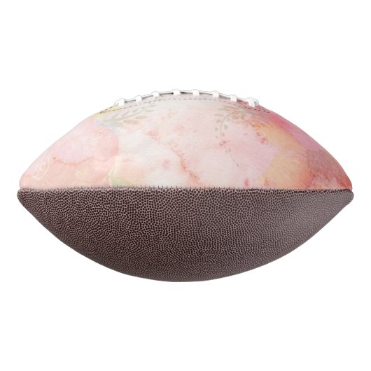 Waterverf Roze Floral Achtergrond American Football (Gedraaid 270)