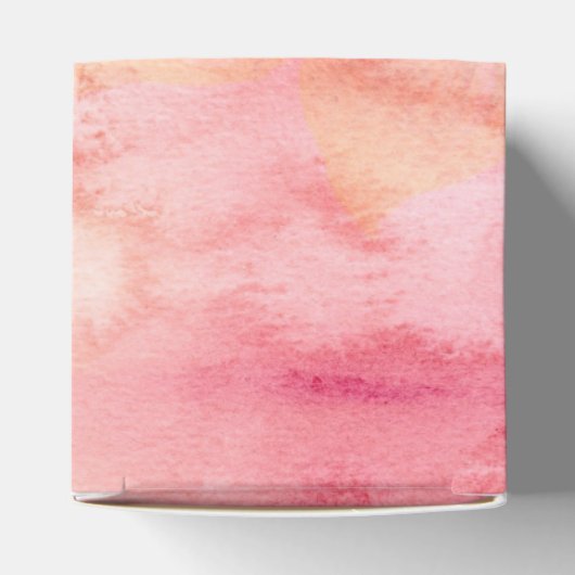Waterverf Roze Floral Achtergrond Bedankdoosjes (Bovenkant)