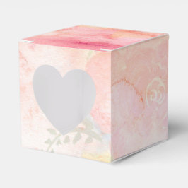 Waterverf Roze Floral Achtergrond Bedankdoosjes