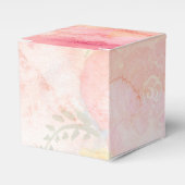 Waterverf Roze Floral Achtergrond Bedankdoosjes (Voorkant Zijde)