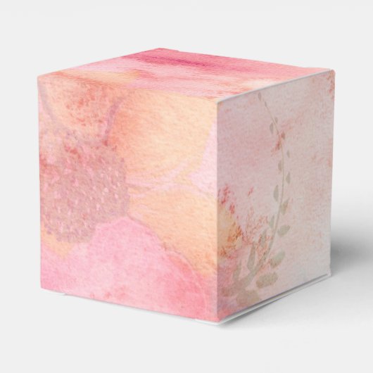 Waterverf Roze Floral Achtergrond Bedankdoosjes (Achterkant)