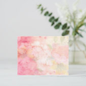 Waterverf Roze Floral Achtergrond Briefkaart (Staand voorkant)