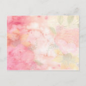 Waterverf Roze Floral Achtergrond Briefkaart (Voorkant)