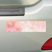 Waterverf Roze Floral Achtergrond Bumpersticker (Op auto)