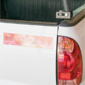 Waterverf Roze Floral Achtergrond Bumpersticker (Op Truck)