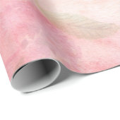 Waterverf Roze Floral Achtergrond Cadeaupapier (Rol Hoek)