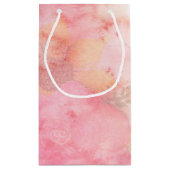 Waterverf Roze Floral Achtergrond Klein Cadeauzakje (Achterkant)