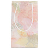 Waterverf Roze Floral Achtergrond Klein Cadeauzakje (Voorkant)