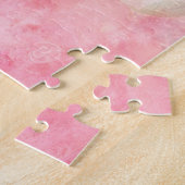Waterverf Roze Floral Achtergrond Legpuzzel (Zijkant)