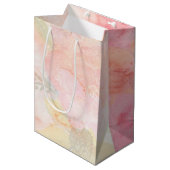 Waterverf Roze Floral Achtergrond Medium Cadeauzakje (Voorkant Gekanteld)
