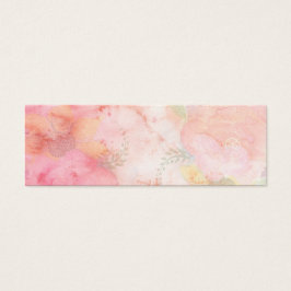 Waterverf Roze Floral Achtergrond Mini Visitekaartjes