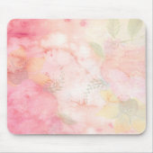 Waterverf Roze Floral Achtergrond Muismat (Voorkant)