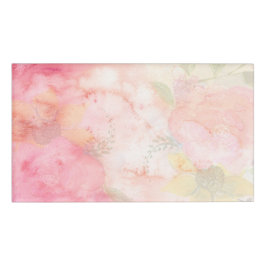 Waterverf Roze Floral Achtergrond Naambadge