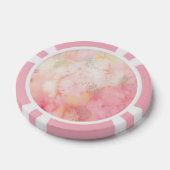 Waterverf Roze Floral Achtergrond Poker Chips (Enkel)