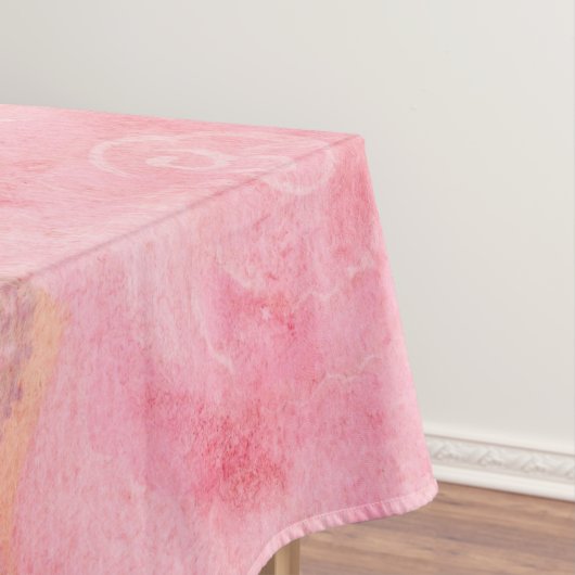 Waterverf Roze Floral Achtergrond Tafelkleed (Voorbeeld)