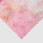 Waterverf Roze Floral Achtergrond Tissuepapier (Detail)