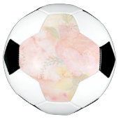 Waterverf Roze Floral Achtergrond Voetbal (Gedraaid)