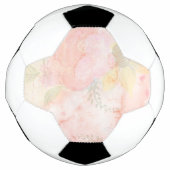 Waterverf Roze Floral Achtergrond Voetbal (Voorkant)