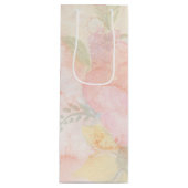 Waterverf Roze Floral Achtergrond Wijn Cadeautas (Voorkant)