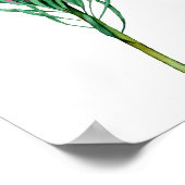 Waterverf Roze Floral Art Poster (Hoek)