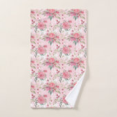 Waterverf Roze Floral Bad Handdoek