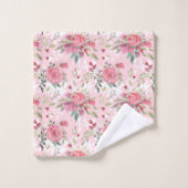 Waterverf Roze Floral Bad Handdoek