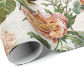 Waterverf Roze Floral Bird Shower Table Runner Cadeaupapier (Rol Hoek)