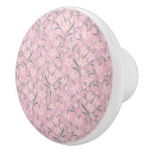 Waterverf Roze Floral Botanisch Bleek Roze ontwerp Keramische Knop (Rechts)