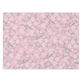 Waterverf Roze Floral Botanisch Bleek Roze ontwerp Tafelkleed (Voorkant (Horizontaal))