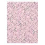 Waterverf Roze Floral Botanisch Bleek Roze ontwerp Tafelkleed (Voorkant)