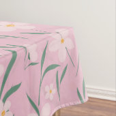Waterverf Roze Floral Botanisch Bleek Roze ontwerp Tafelkleed (Voorbeeld)