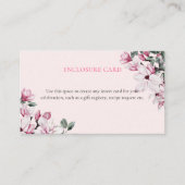 Waterverf Roze Floral Botanisch Vrijgezellenfeest Informatiekaartje (Voorkant)